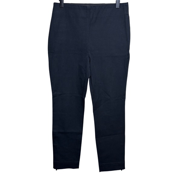 COS Pants - COS Navy Blue Stretch Elastic Waist Side Zip Crop Ankle Trouser Pants Women 8 US
